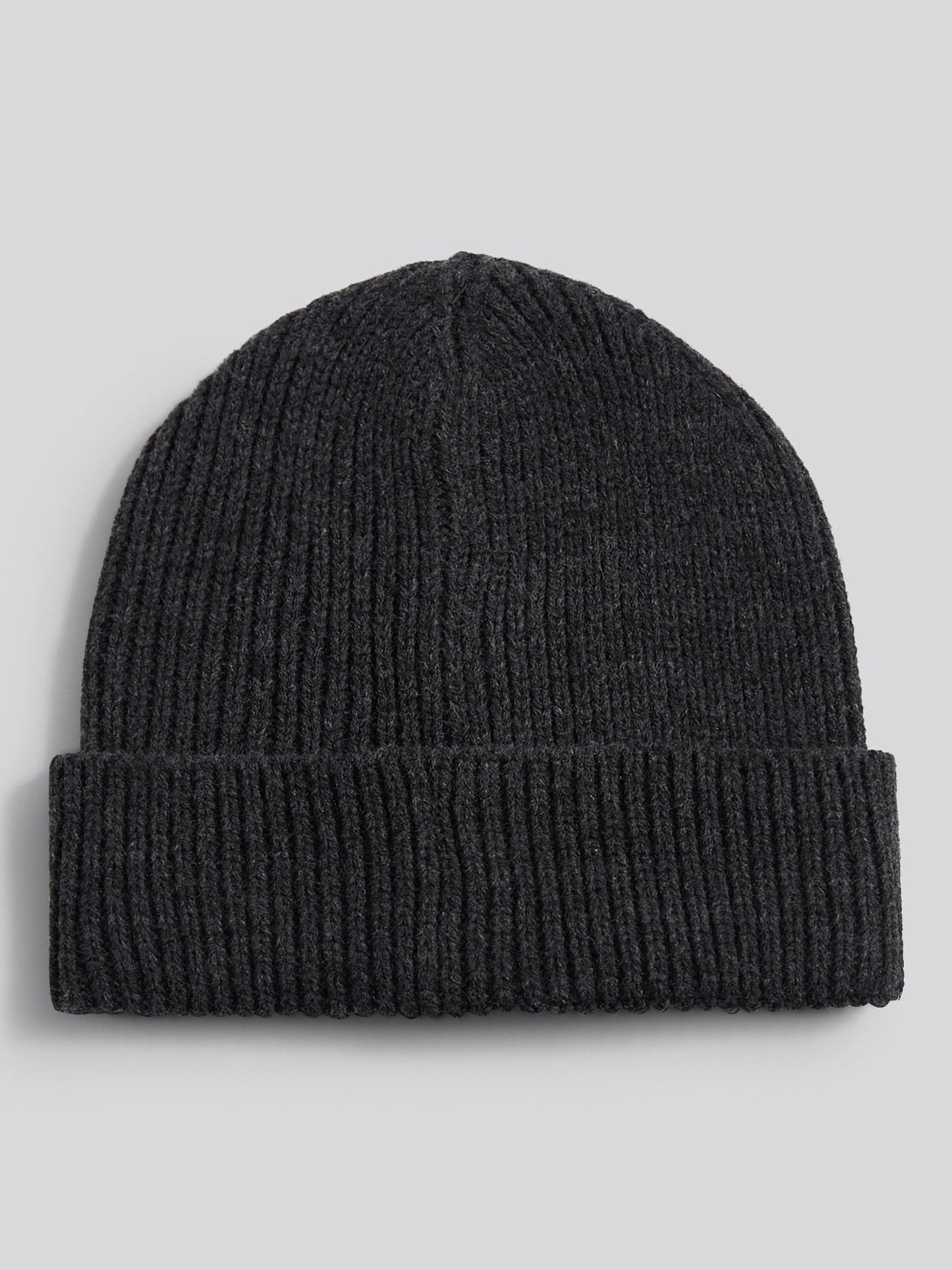Boys Signature Double Horsemen Knit Beanie in Charcoal Marl
