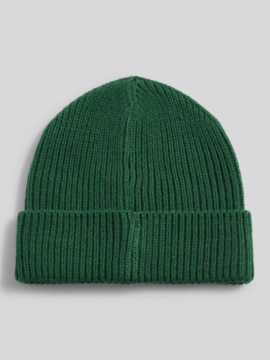 Boys Signature Double Horsemen Knit Beanie in Pineneedle