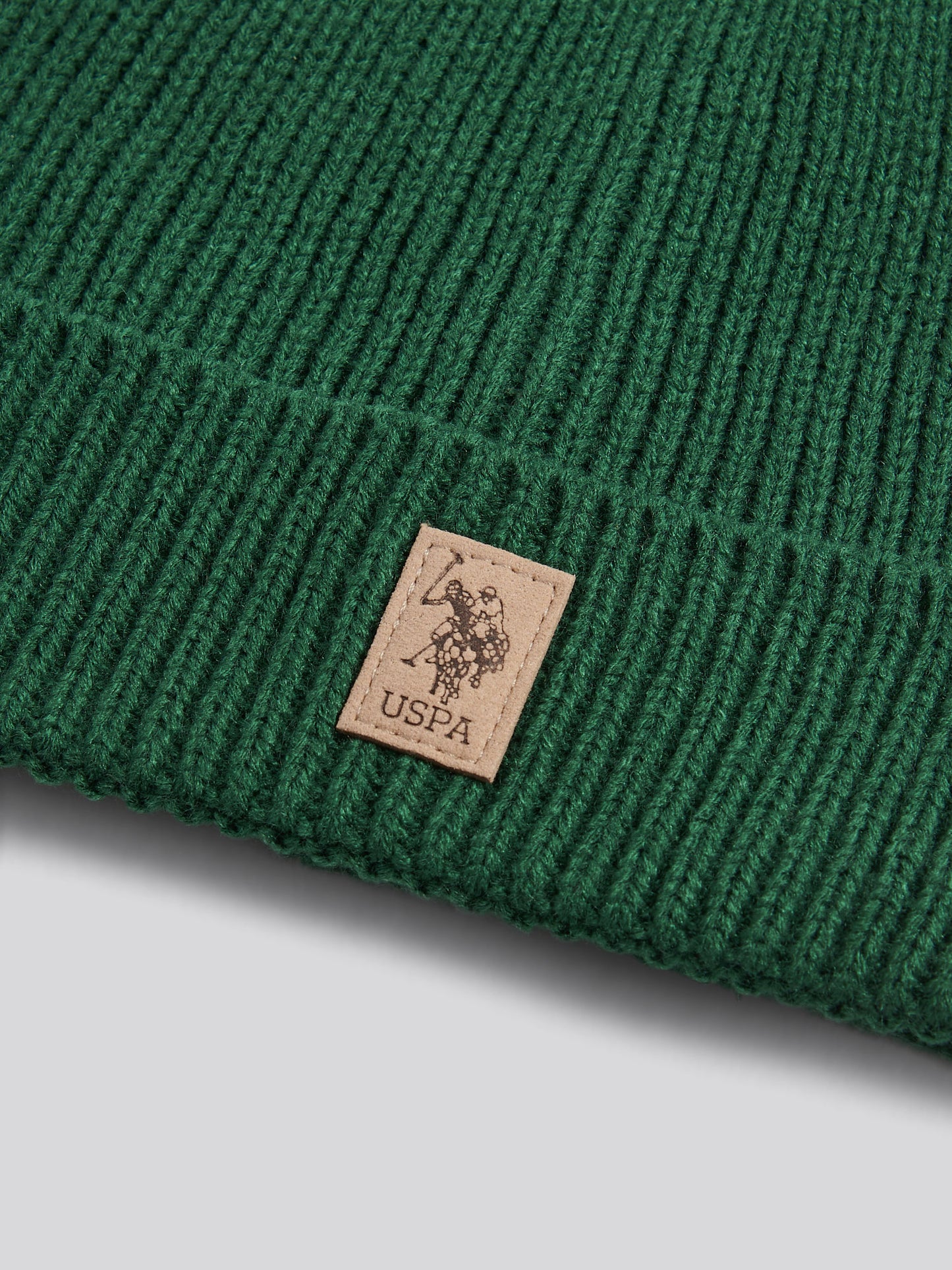 Boys Signature Double Horsemen Knit Beanie in Pineneedle