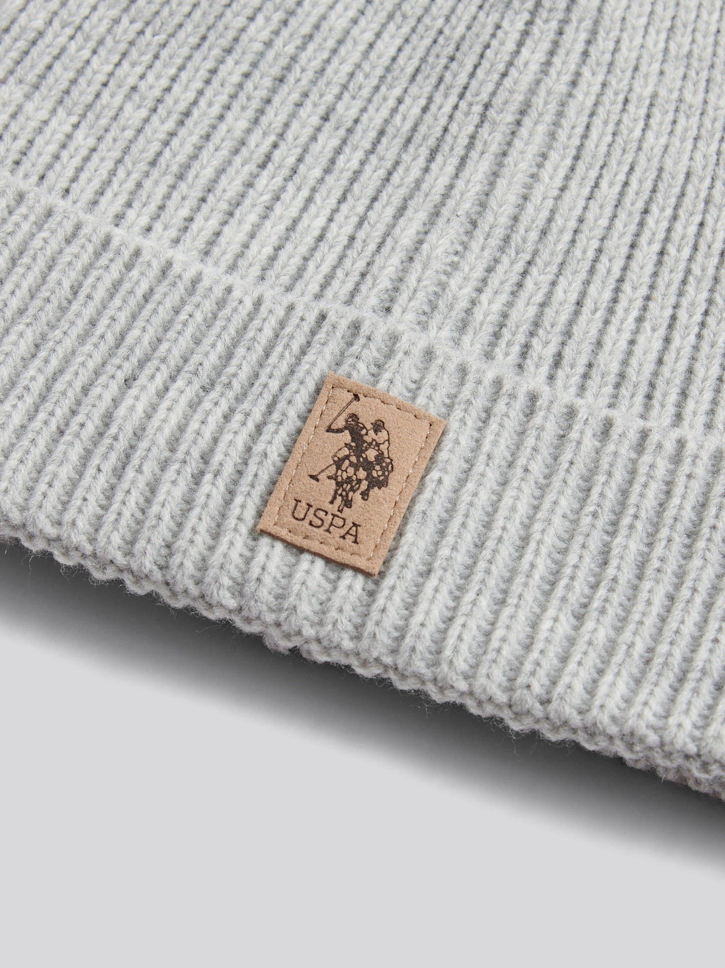 Boys Signature Double Horsemen Knit Beanie in Mid Grey Marl