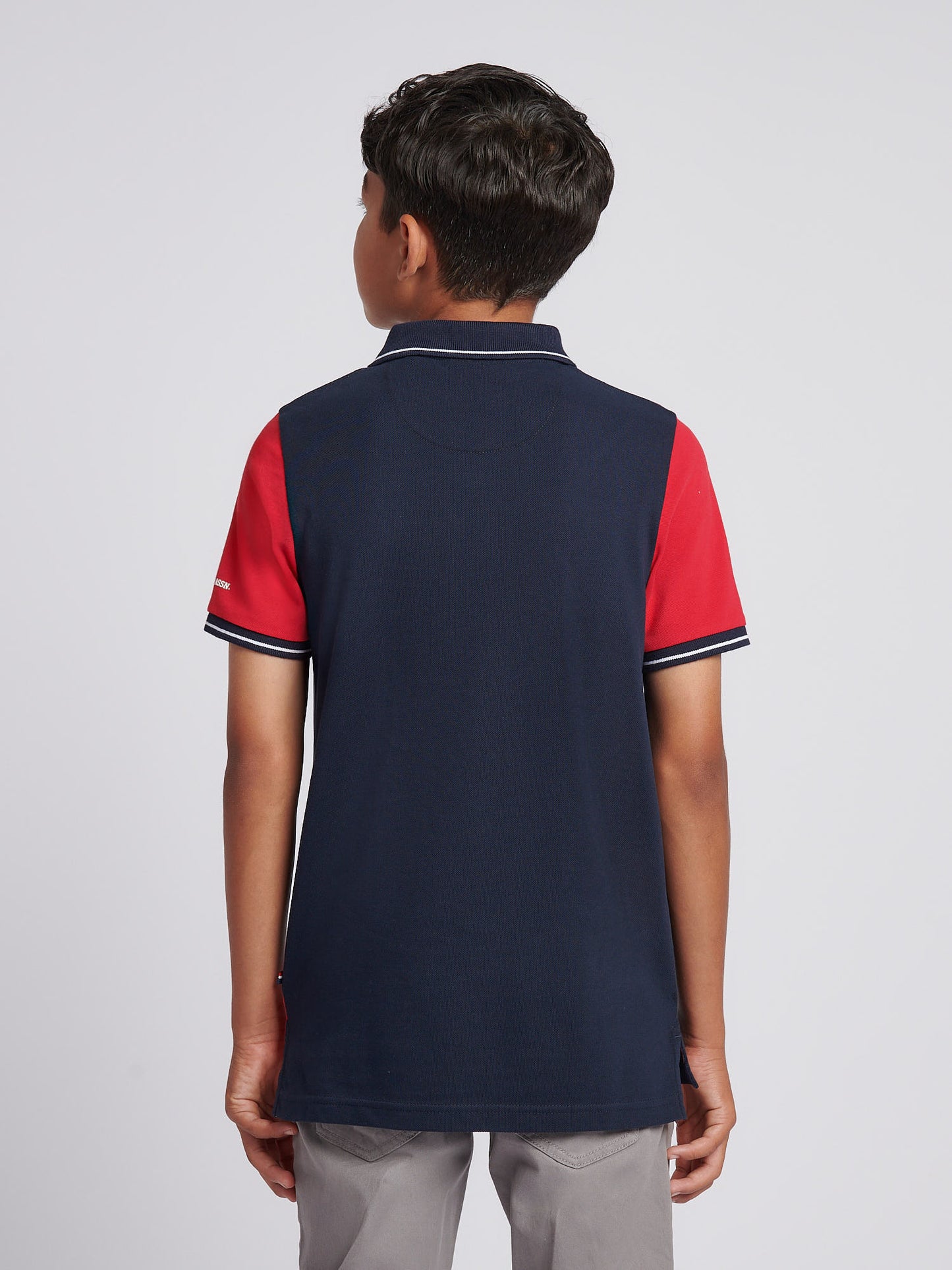Boys Sash Polo Shirt in Dark Sapphire Navy