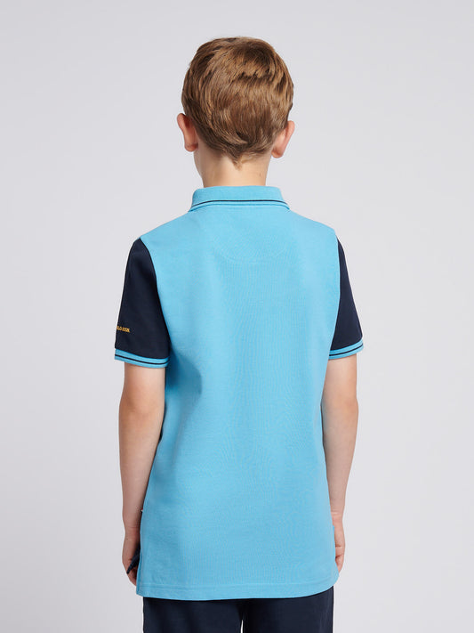 Boys Sash Polo Shirt in Heritage Blue