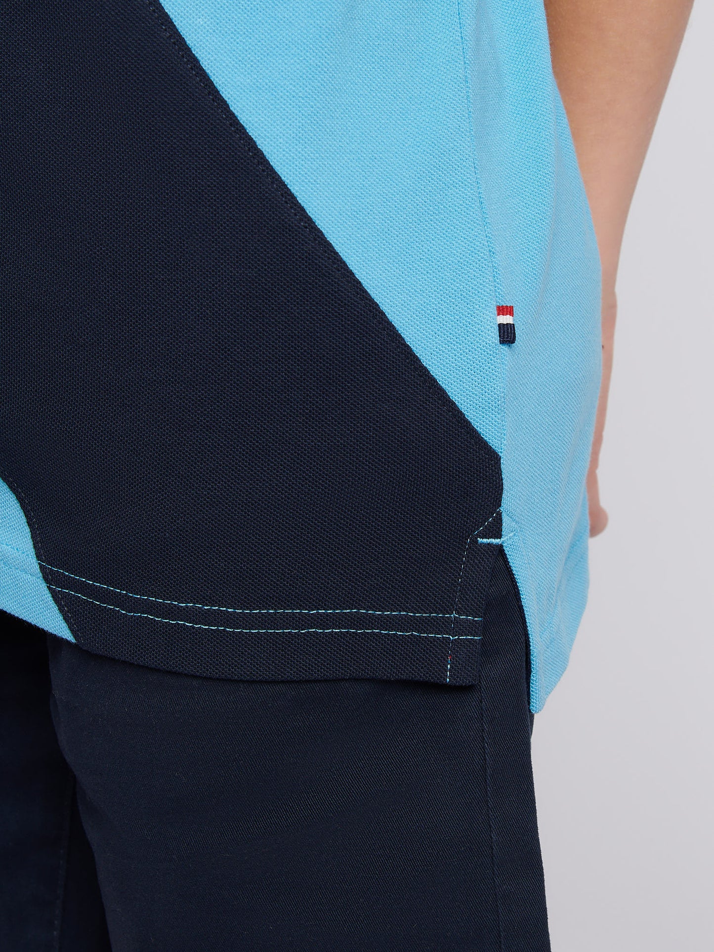 Boys Sash Polo Shirt in Heritage Blue