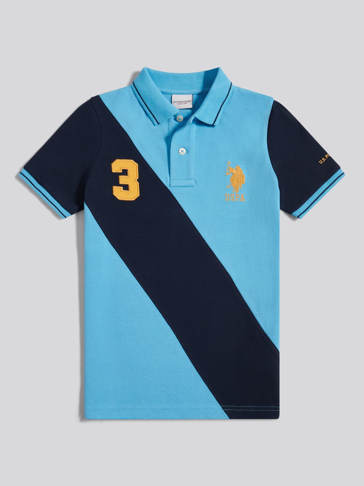 Boys Sash Polo Shirt in Heritage Blue