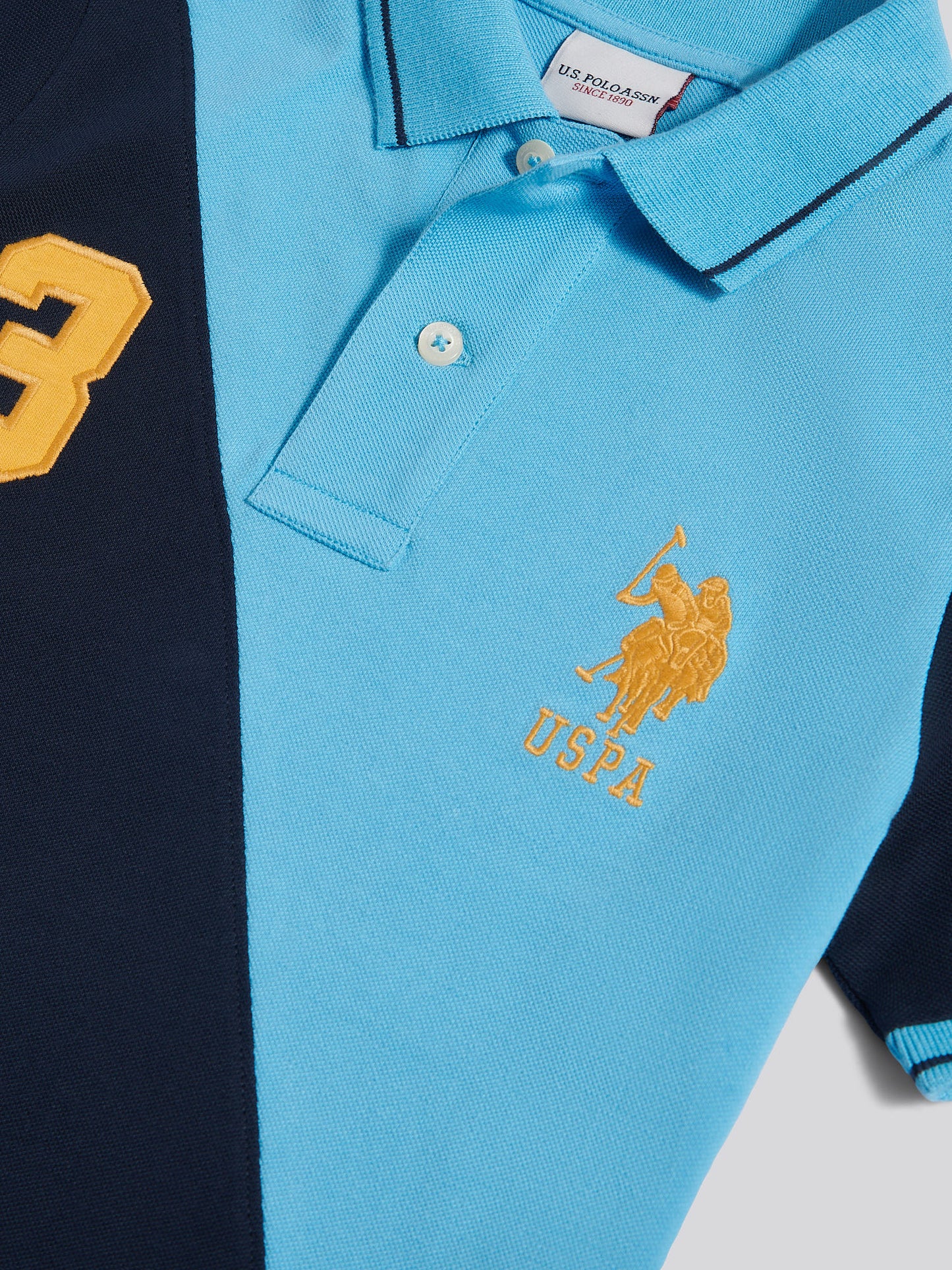 Boys Sash Polo Shirt in Heritage Blue