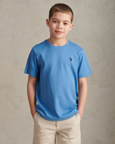 Boys Vertical Texture T-Shirt Riviera