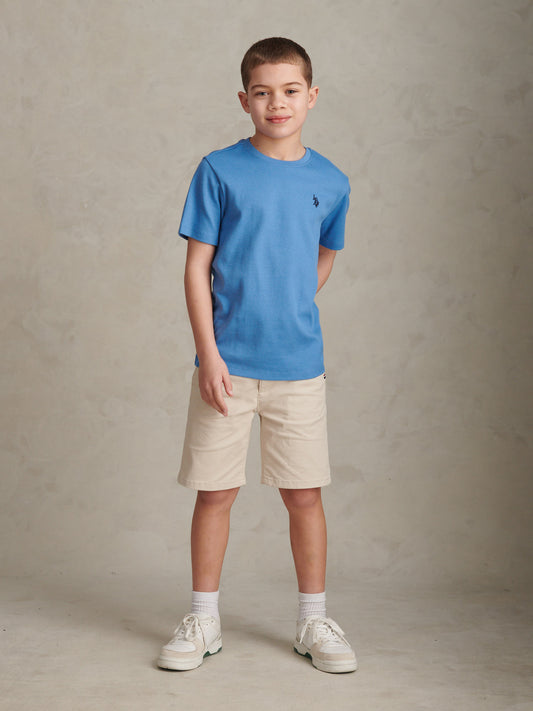 Boys Vertical Texture T-Shirt Riviera