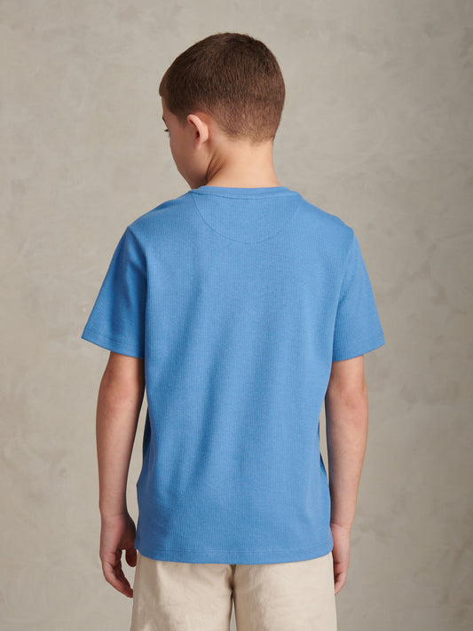 Boys Vertical Texture T-Shirt Riviera