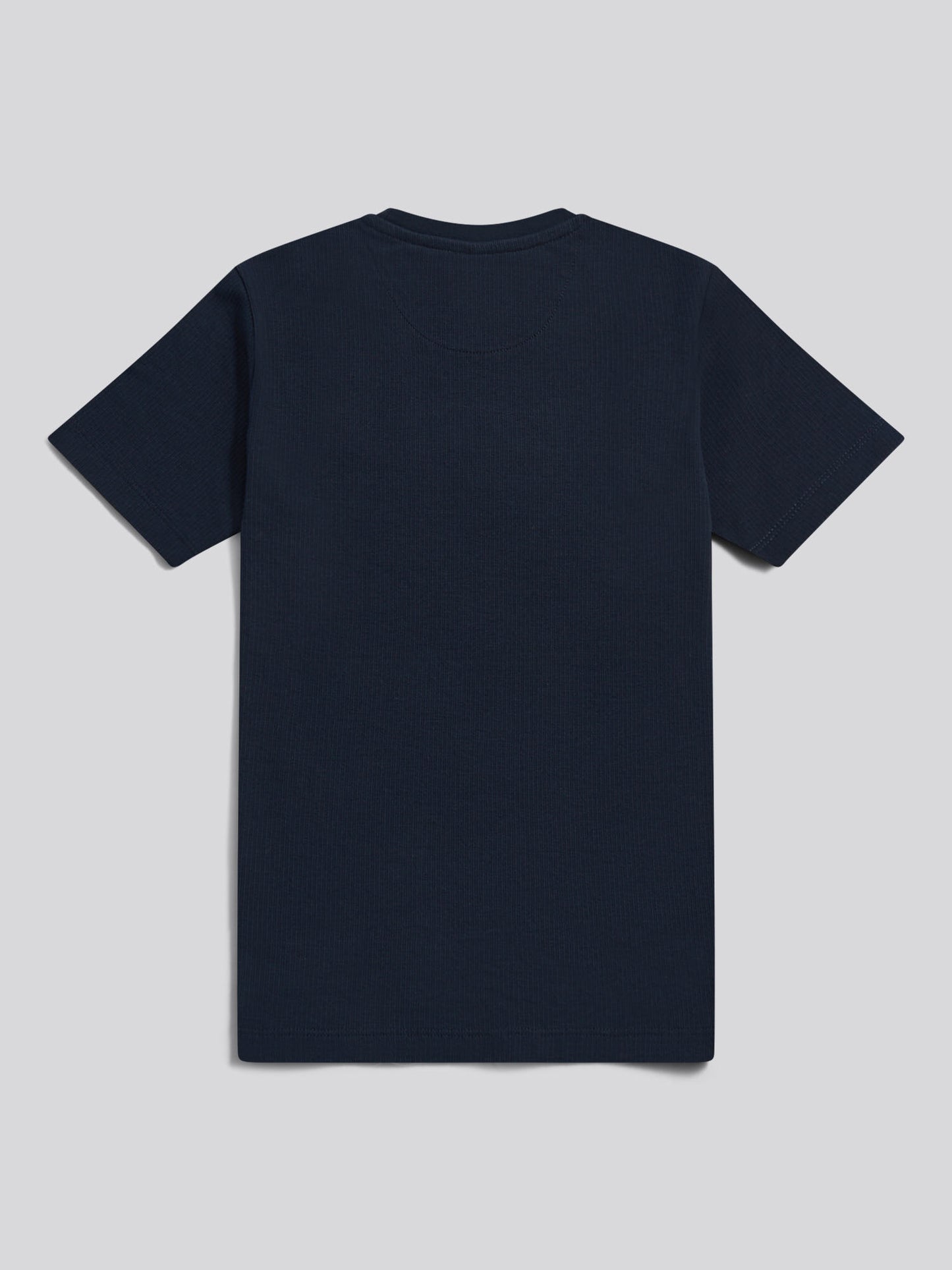 Boys Vertical Texture T-Shirt in Dark Sapphire Navy / Moonlight Blue DHM