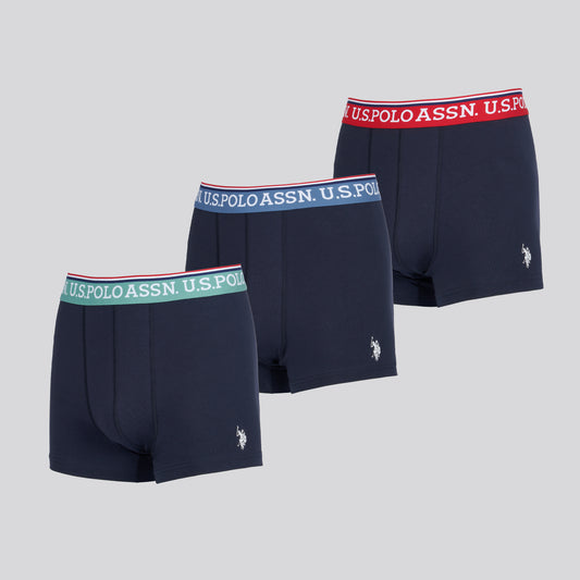 Boys USPA Trunk 3 Pack in Dark Sapphire Navy