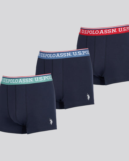Boys USPA Trunk 3 Pack in Dark Sapphire Navy