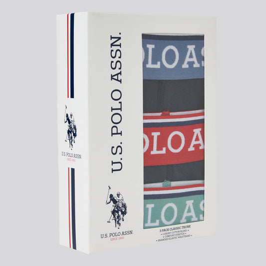 Boys USPA Trunk 3 Pack in Dark Sapphire Navy