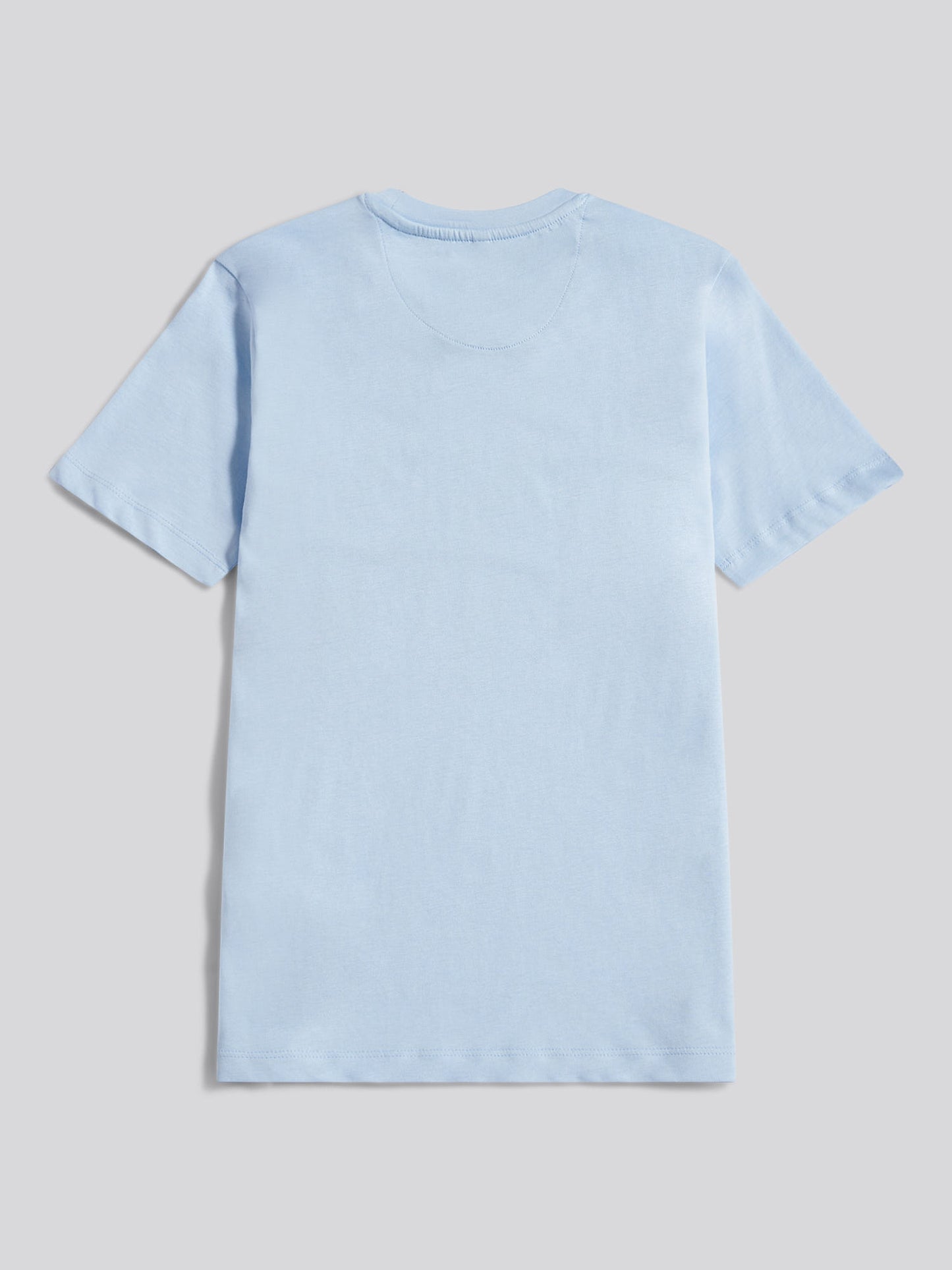 Boys Double Horsemen Graphic T-Shirt in Chambray Blue