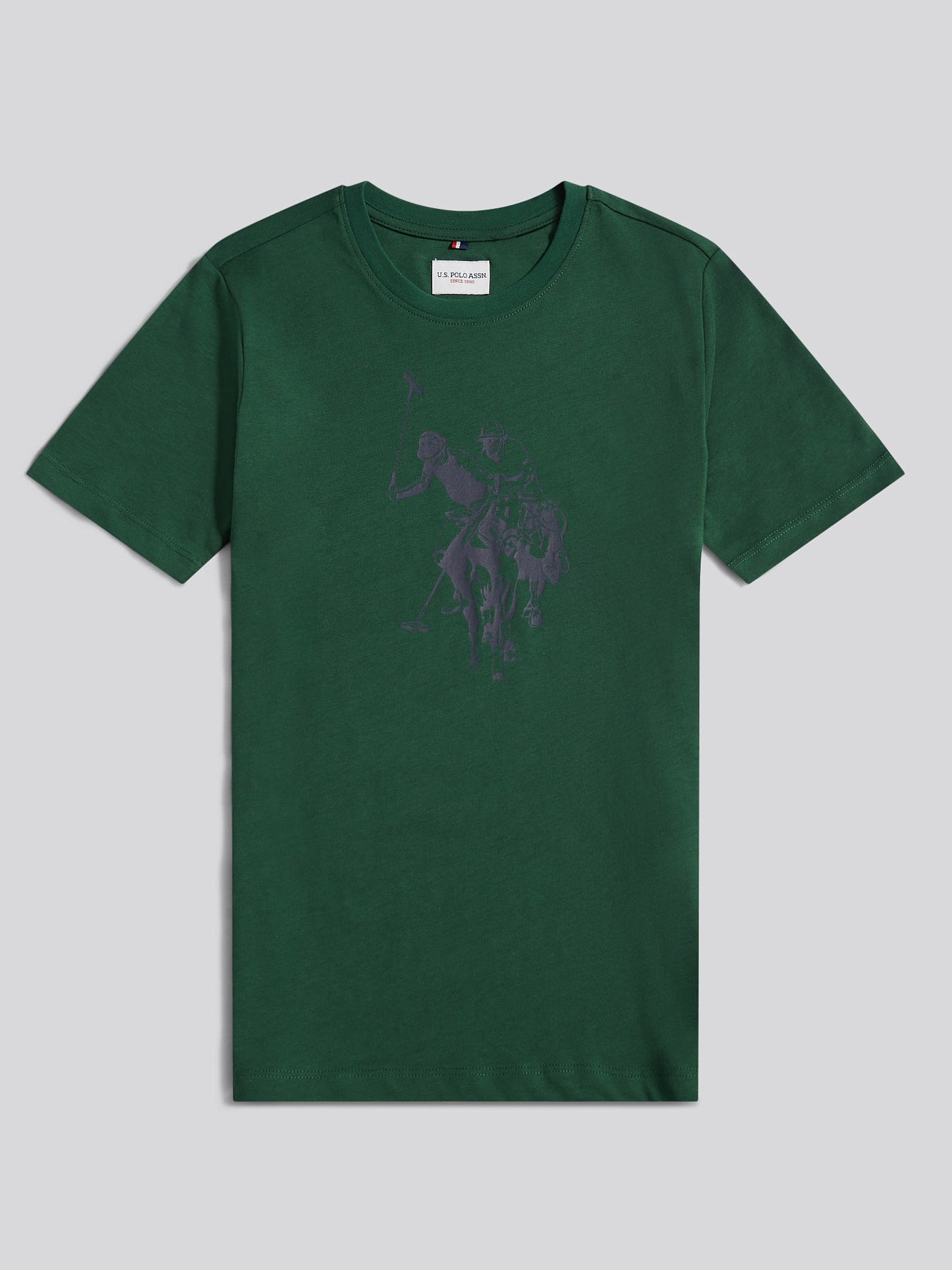 Boys Double Horsemen Graphic T-Shirt in Pineneedle