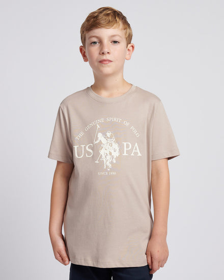 Boys USPA Print Graphic T-Shirt in Atmosphere