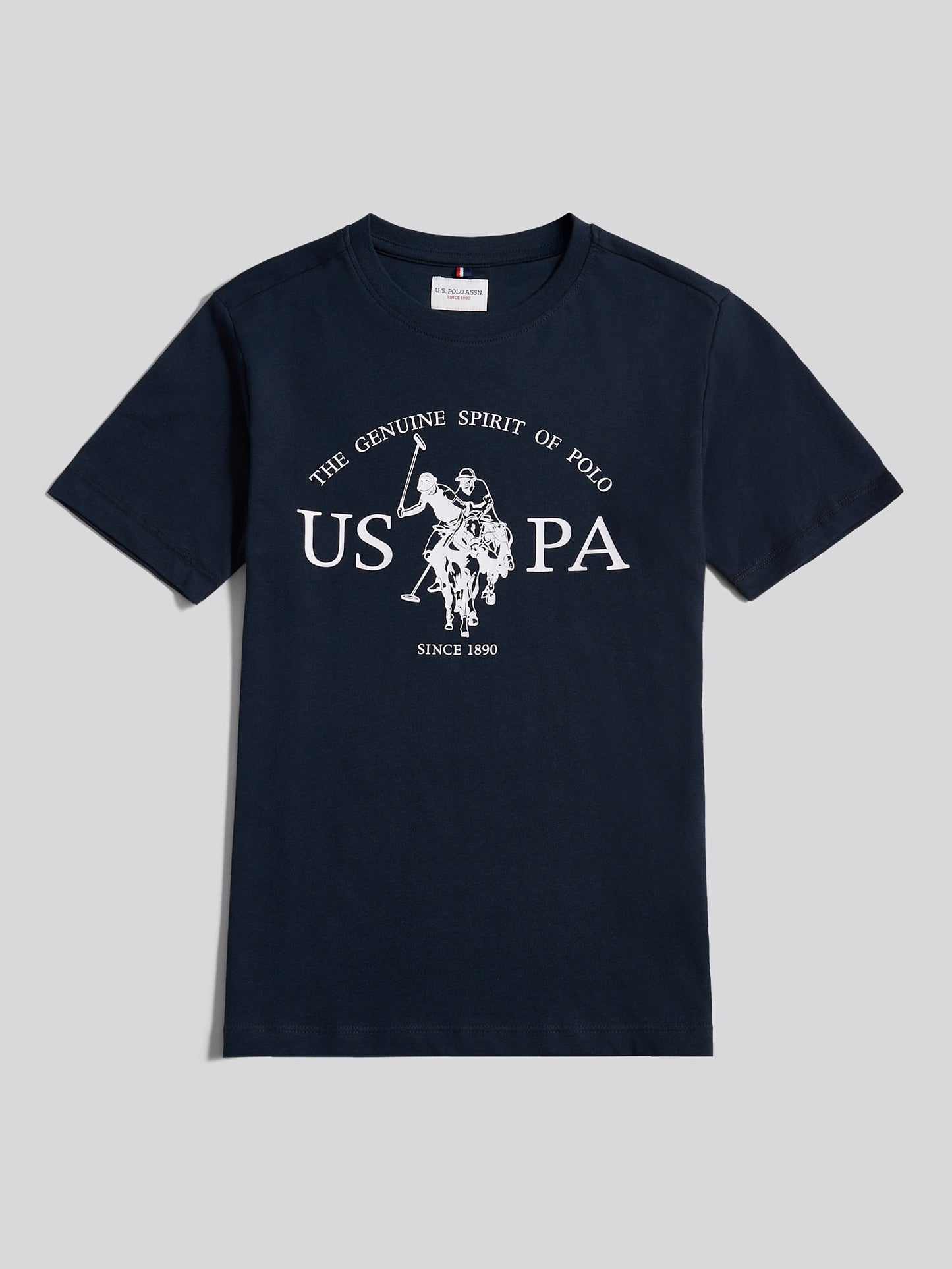 Boys USPA Print Graphic T-Shirt in Dark Sapphire Navy