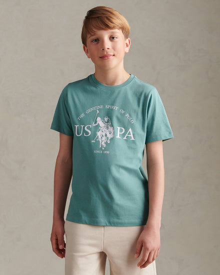 Boys USPA Print Graphic T-Shirt Arctic