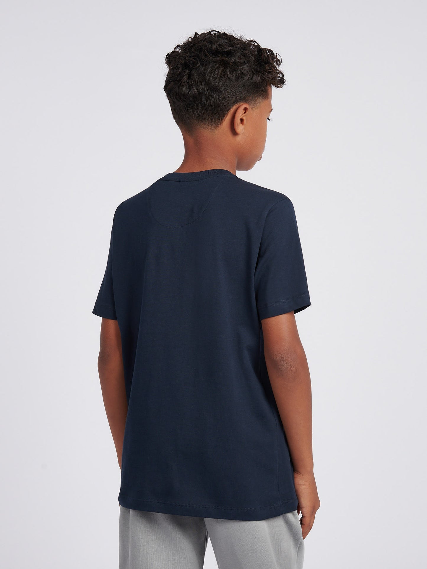 Boys USPA Circle Print T-Shirt in Dark Sapphire Navy