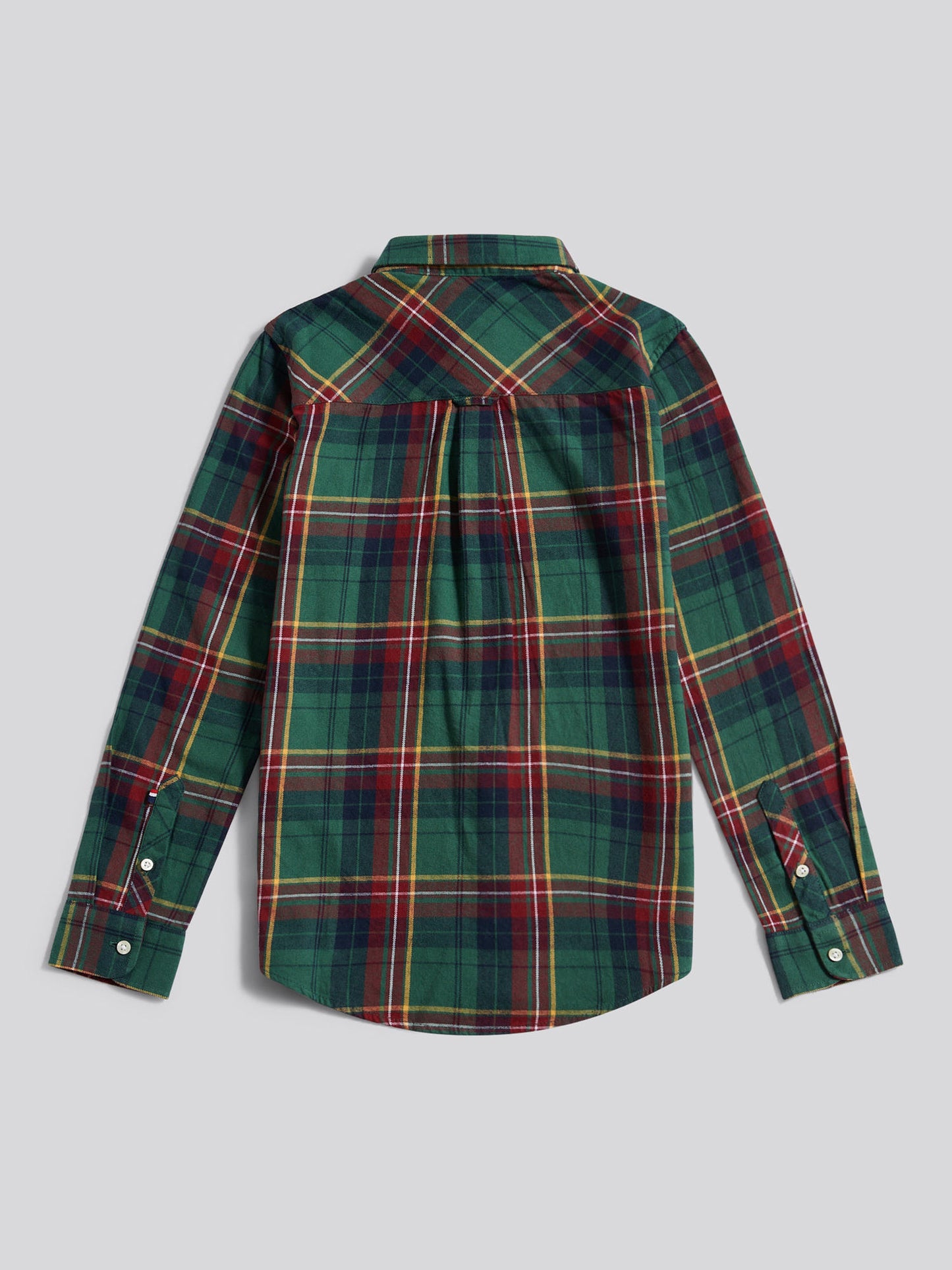 Boys Checked Buttondown Pocket Shirt in Pineneedle