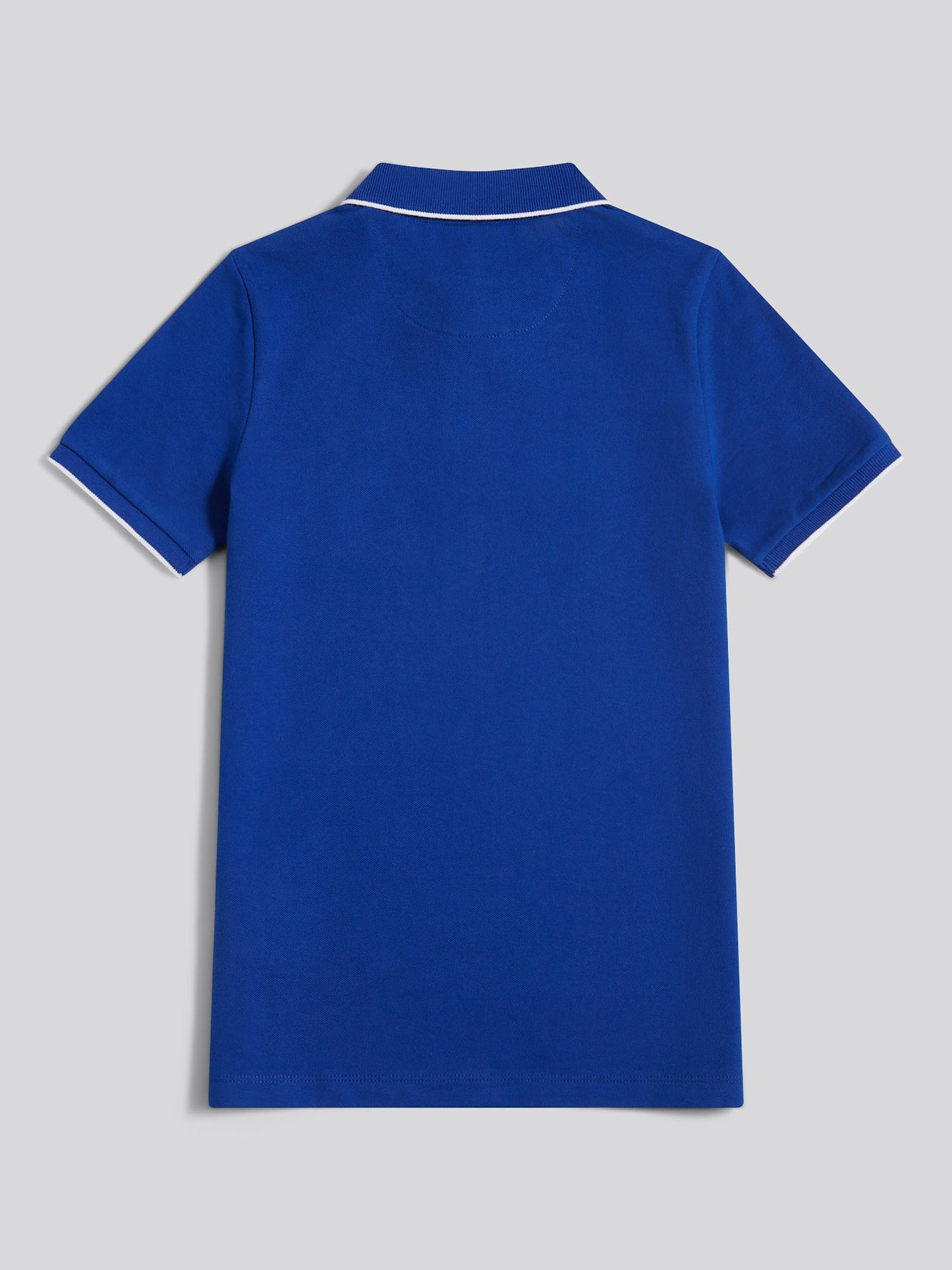 Boys Piped Pique Polo Shirt in Sodalite Blue