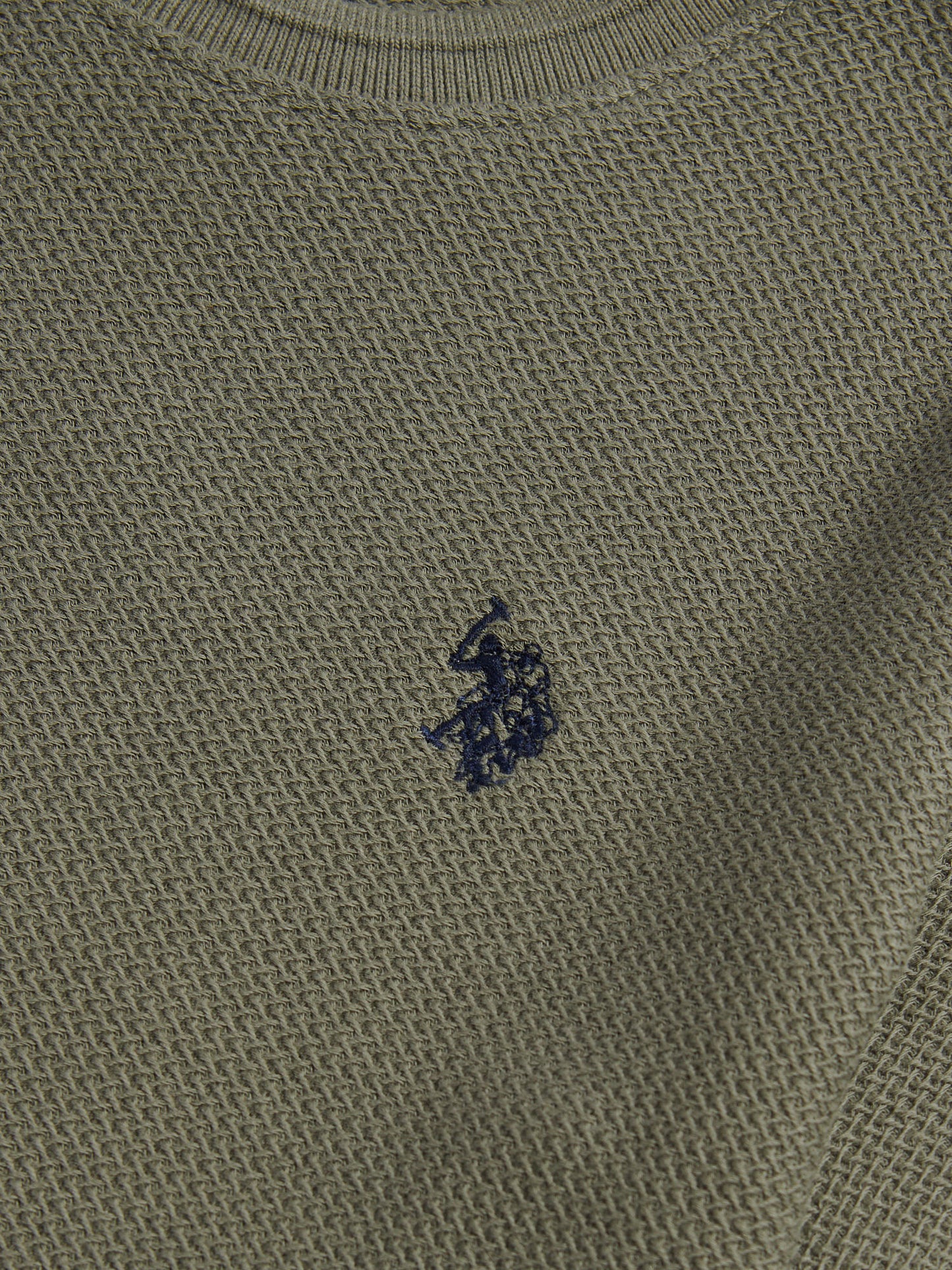 Boys Herringbone Texture T-Shirt in Mulled Basil