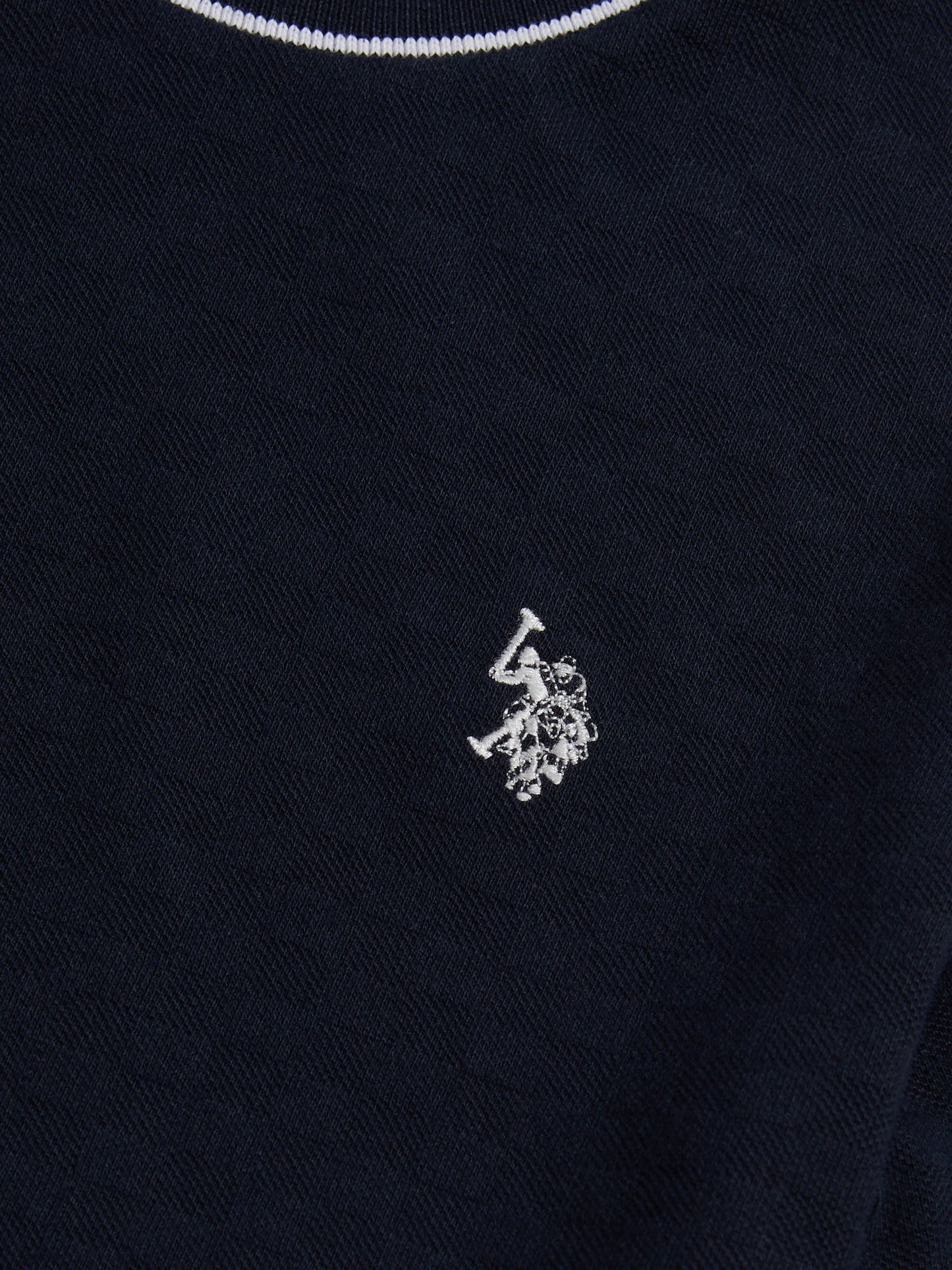 Boys Tipped Pique T-Shirt in Dark Sapphire Navy