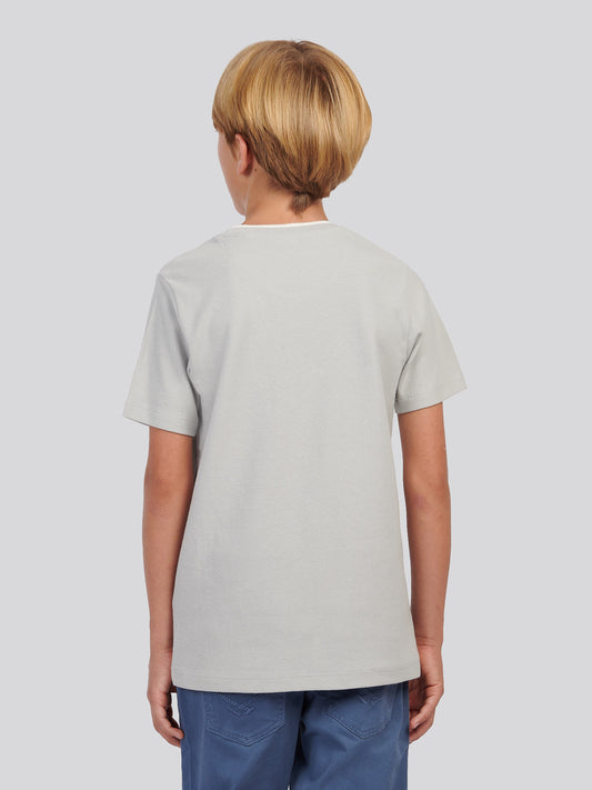 Boys Knit Texture T-Shirt in High Rise