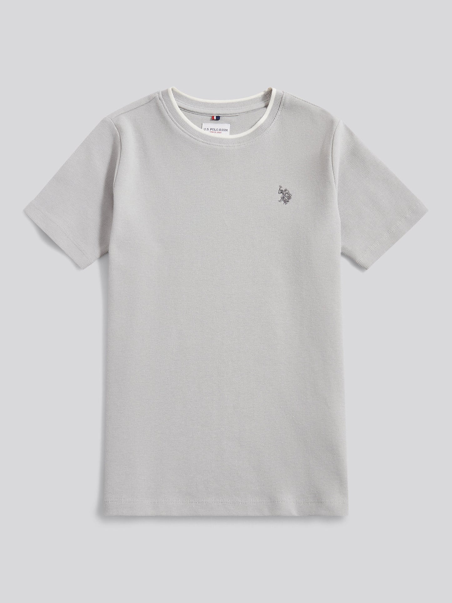 Boys Knit Texture T-Shirt in High Rise