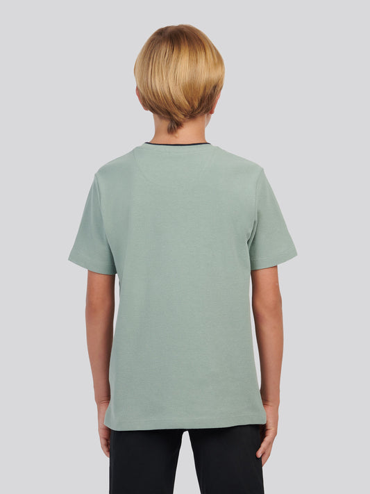 Boys Knit Texture T-Shirt in Iceberg Green