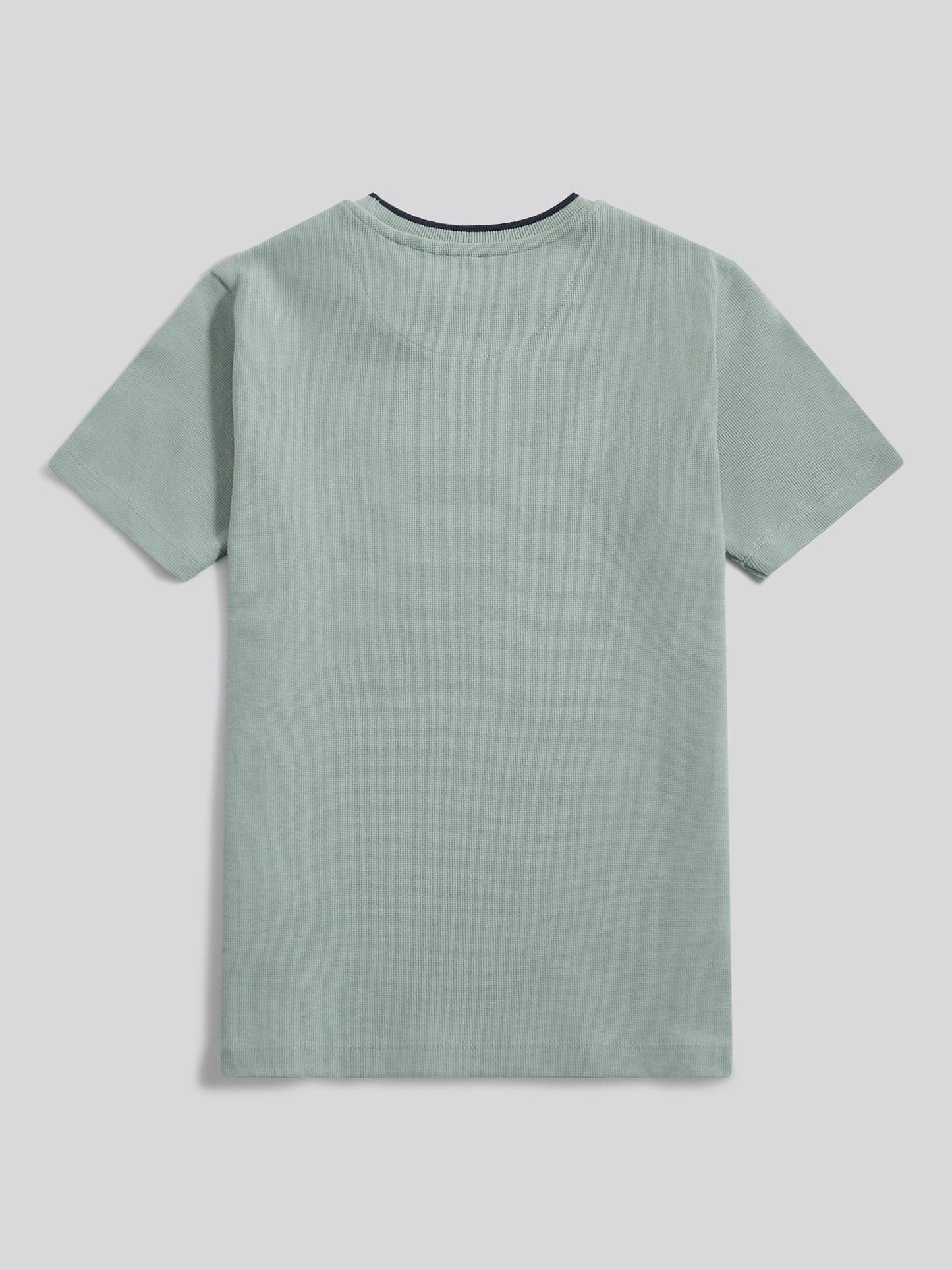 Boys Knit Texture T-Shirt in Iceberg Green