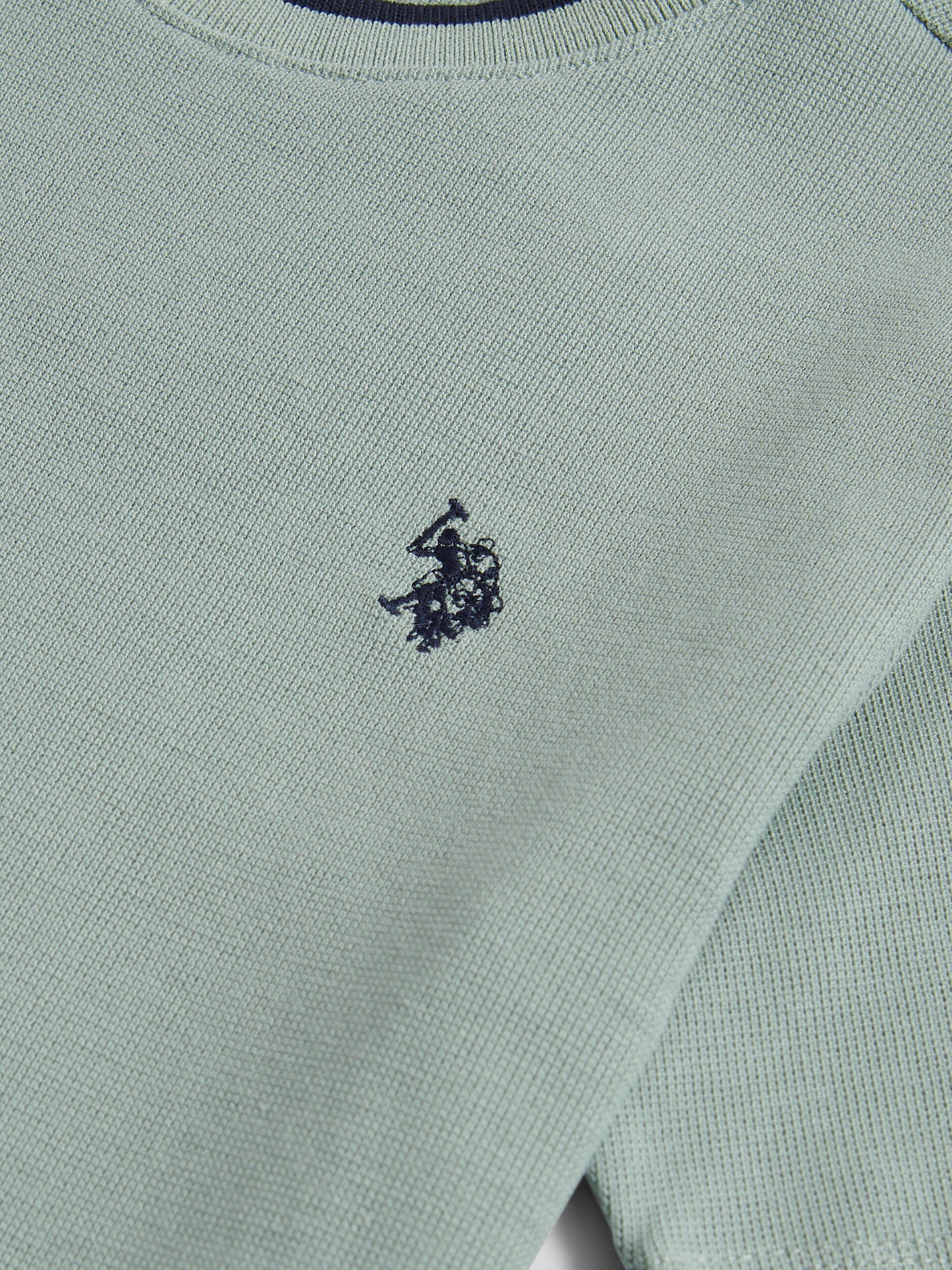 Boys Knit Texture T-Shirt in Iceberg Green