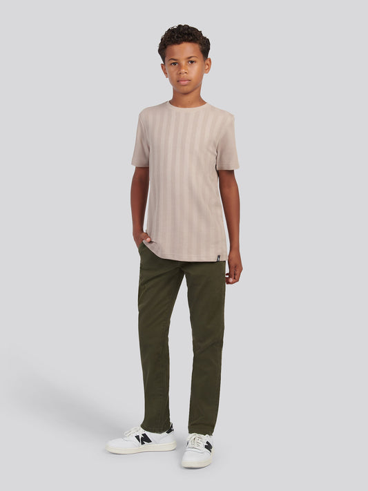 Boys Smart Vertical Texture T-Shirt in Atmosphere