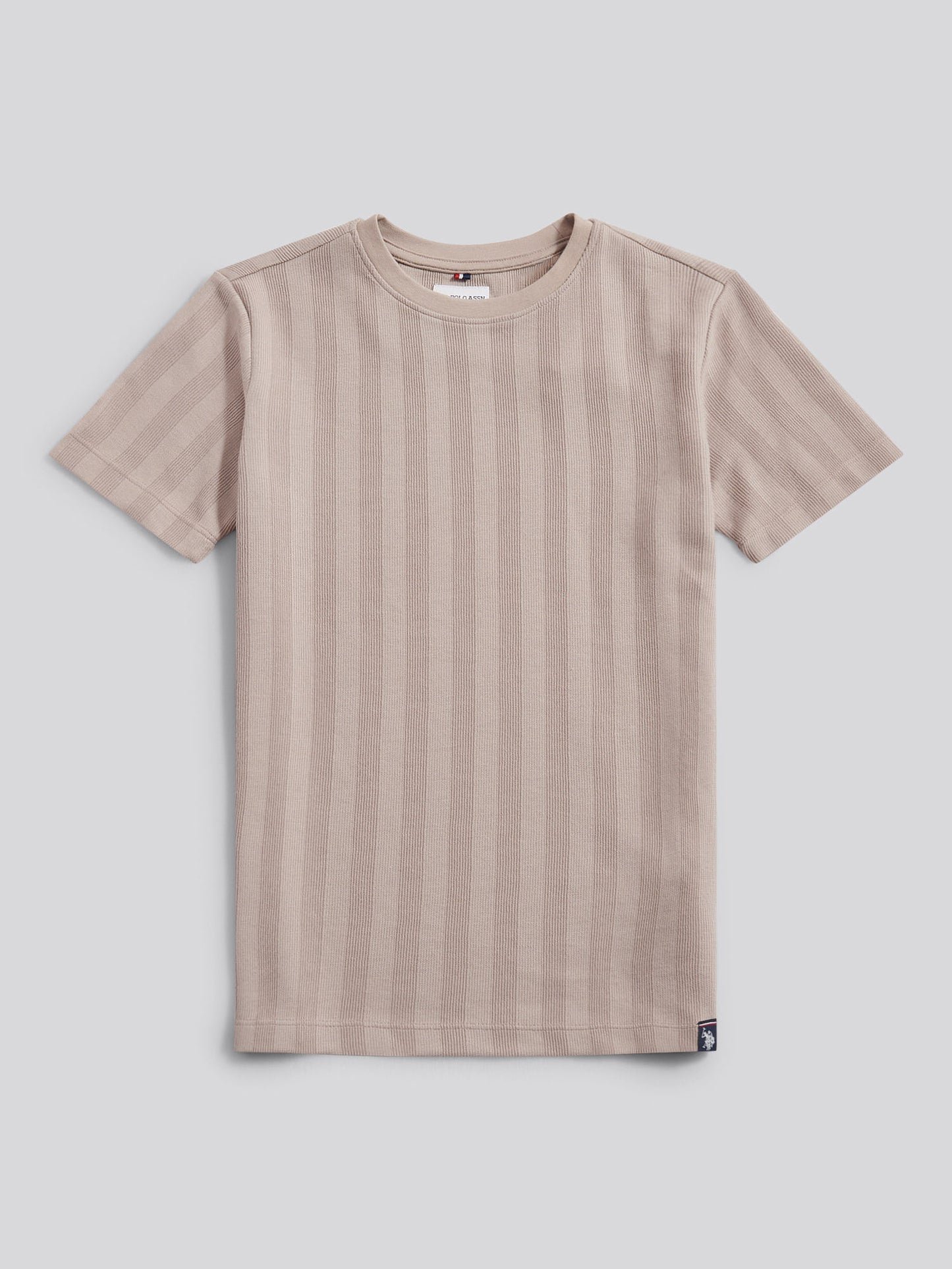 Boys Smart Vertical Texture T-Shirt in Atmosphere