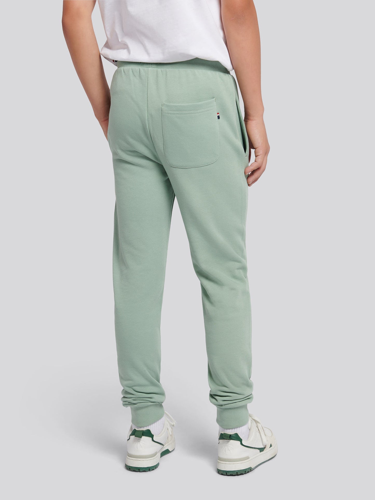 Boys Double Horsemen Loopback Jogger in Iceberg Green
