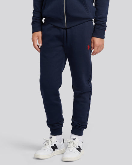 Boys Double Horsemen Loopback Jogger Dark Sapphire Navy / Haute Red DHM
