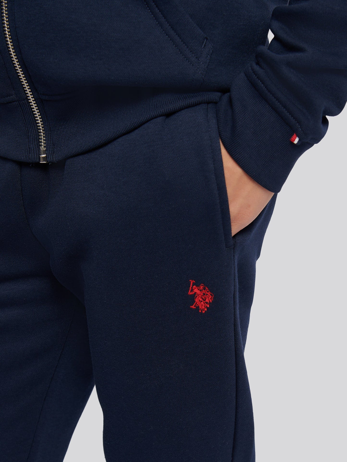 Boys Double Horsemen Loopback Jogger Dark Sapphire Navy / Haute Red DHM