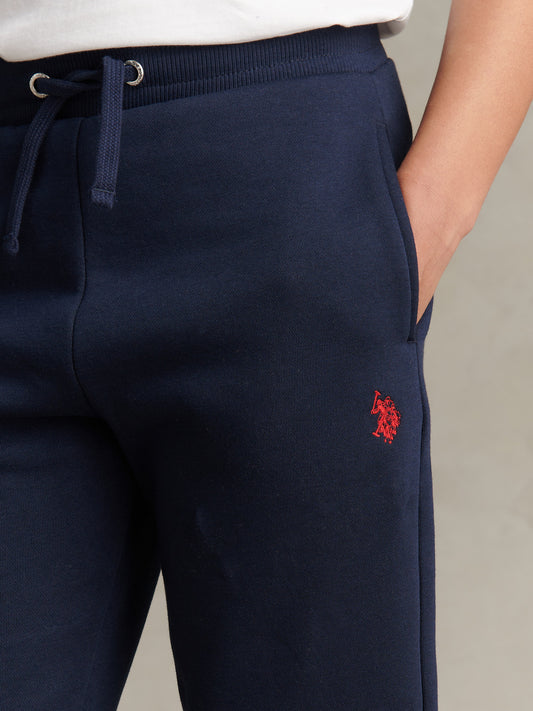 Boys Double Horsemen Loopback Jogger Dark Sapphire Navy / Haute Red DHM