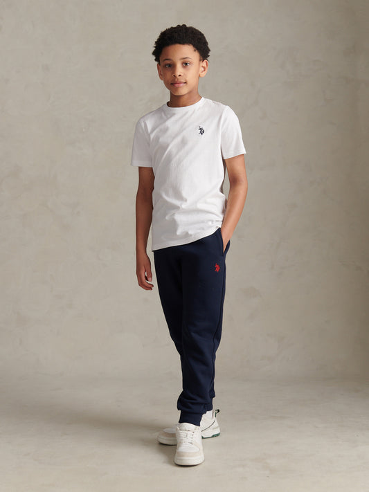 Boys Double Horsemen Loopback Jogger Dark Sapphire Navy / Haute Red DHM