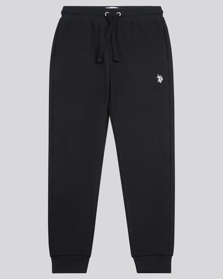 Boys Double Horsemen Loopback Jogger Black Bright White DHM