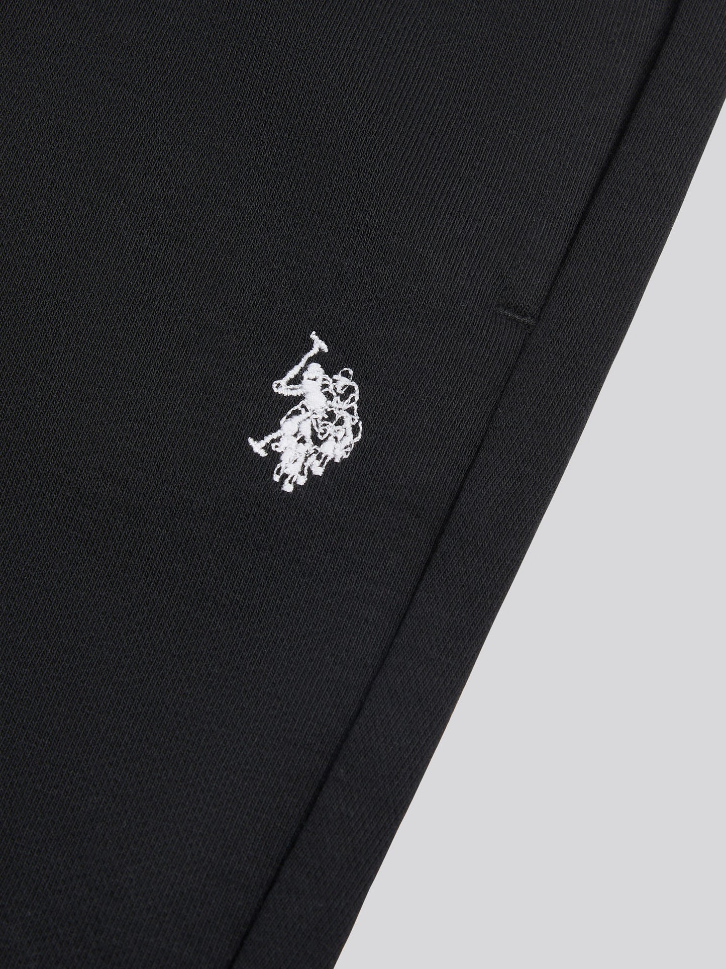 Boys Double Horsemen Loopback Jogger Black Bright White DHM