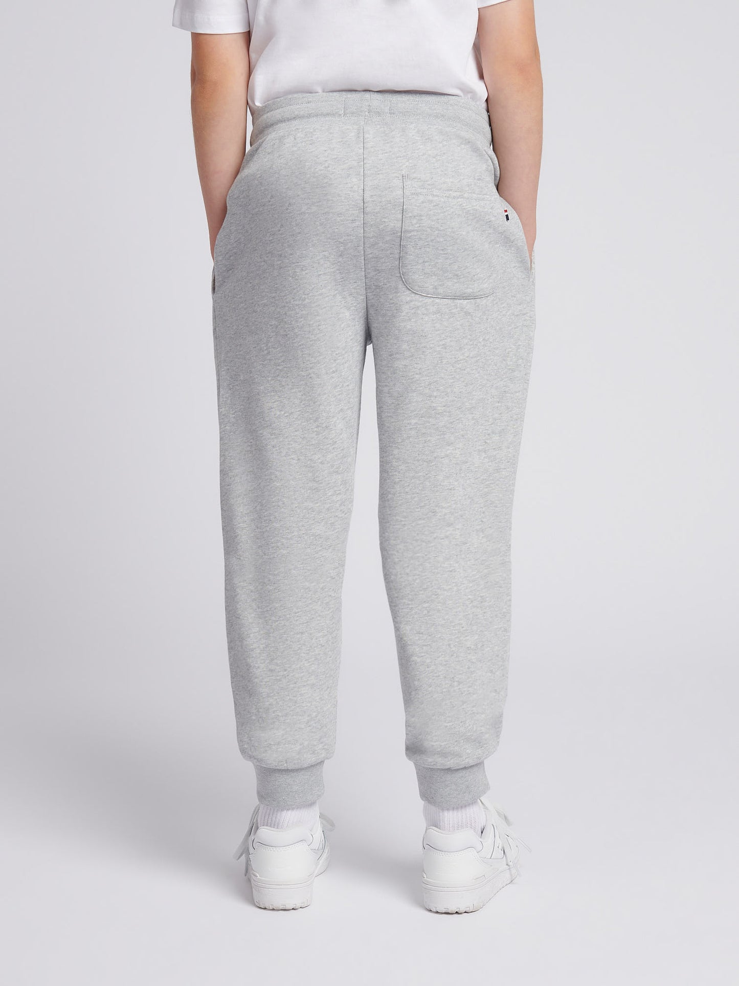 Boys Double Horsemen Loopback Jogger in Mid Grey Marl