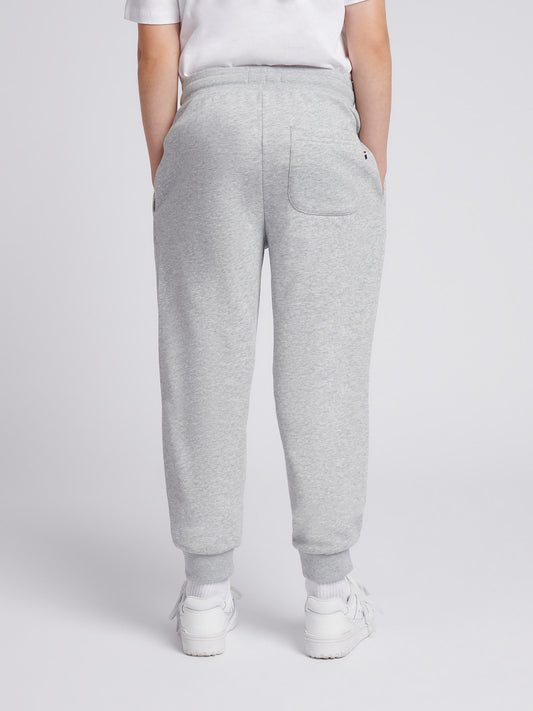 Boys Double Horsemen Loopback Jogger in Mid Grey Marl