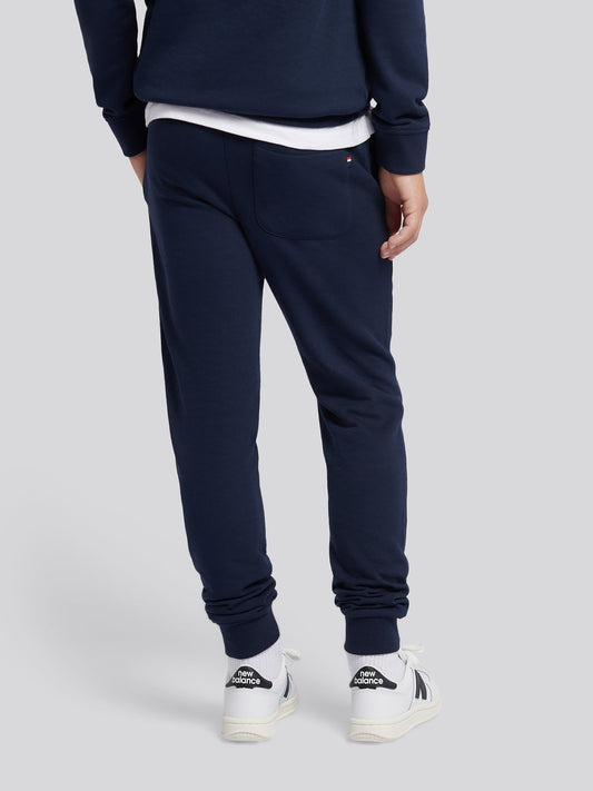 Boys Player 3 Loopback Jogger in Dark Sapphire Navy / Haute Red DHM