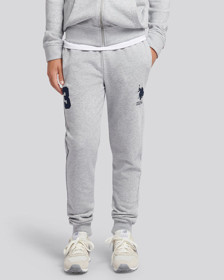 Boys Player 3 Loopback Jogger in Mid Grey Marl