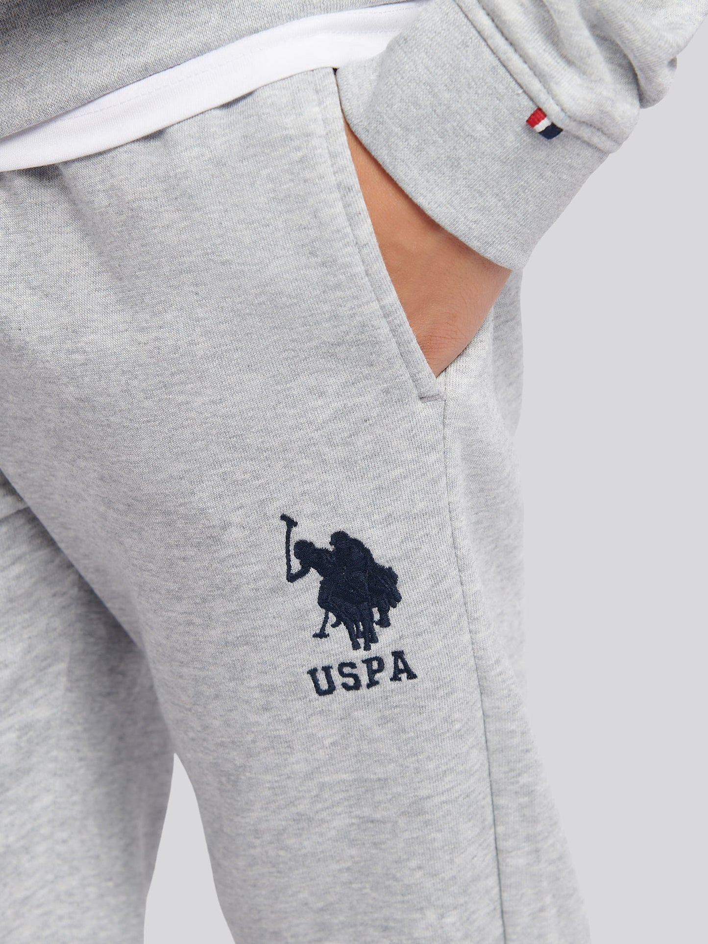 Boys Player 3 Loopback Jogger in Mid Grey Marl