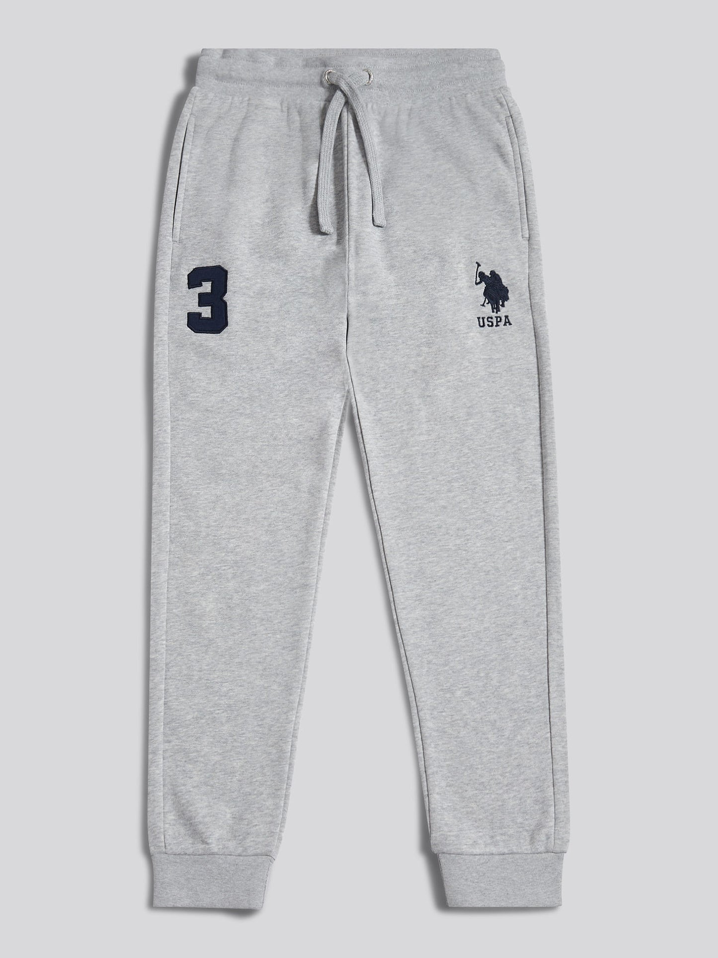 Boys Player 3 Loopback Jogger in Mid Grey Marl