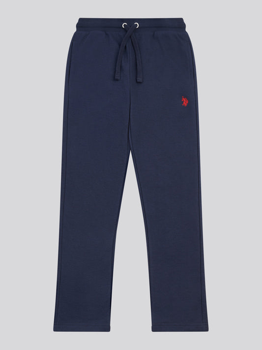 Boys Double Horsemen Straight Leg Jogger in Dark Sapphire Navy / Haute Red DHM