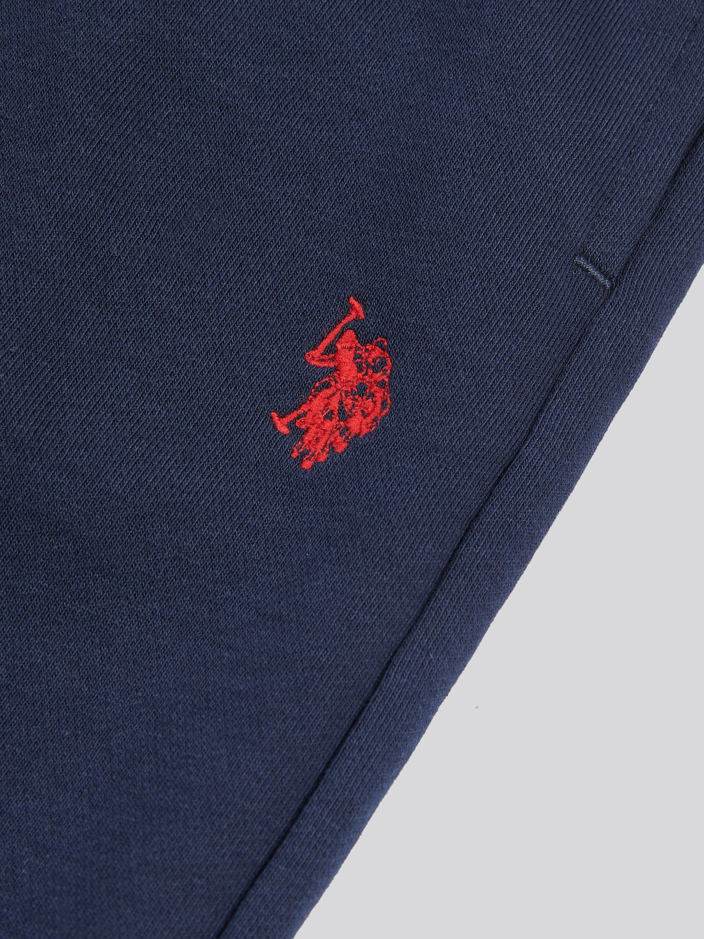 Boys Double Horsemen Straight Leg Jogger in Dark Sapphire Navy / Haute Red DHM