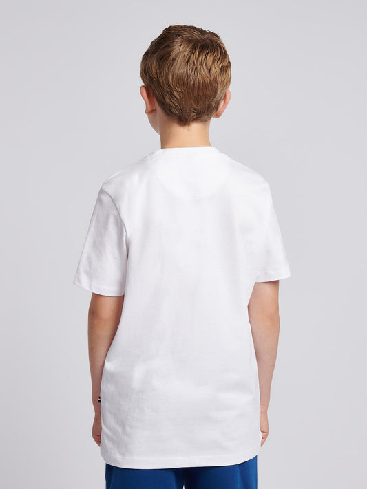 Boys Heritage Graphic Print T-Shirt in Bright White