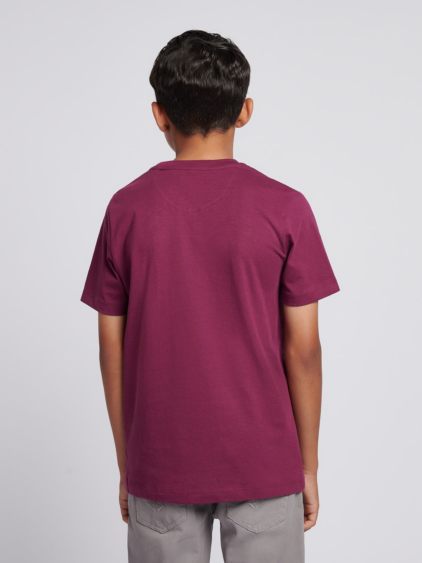 Boys Heritage Graphic Print T-Shirt in Grape Wine